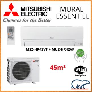 Climatisation Murale MITSUBISHI Essentiel 4,2 kW – MSZ-HR42VF + MUZ-HR42VF