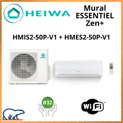 Monosplit ESSENTIEL Zen + HEIWA HMIS2-50-V1 + HMES-50P-V1 5kW