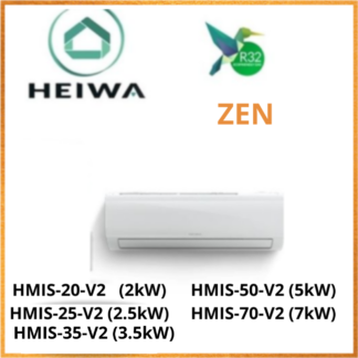 Unité Intérieure ESSENTIAL HEIWA ZEN -R32- HMIS-20-V2/HMIS-25/HMIS-35/HMIS-50/HMIS-70