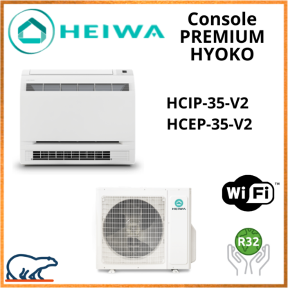 Climatiseur Monosplit Console HEIWA PREMIUM Hyoko HCIP-35-V2 + HCEP-35-V2 3,5 kW