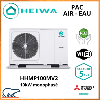 PAC Air-Eau Monobloc Heiwa Premium Hyoko 10kW HHMP100MV2