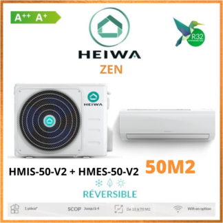 Climatisation Monosplit ESSENTIAL HEIWA Zen HMIS-50-V2 + HMES-50-V2 5 kW