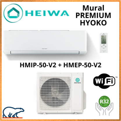 Climatiseur Monosplit PREMIUM HEIWA Hyoko HMIP-50-V2 + HMEP-50-V2  5 kW