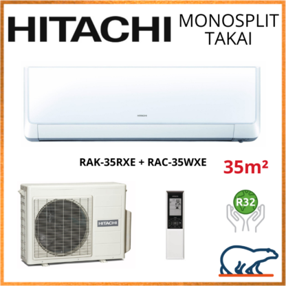 Monosplit HITACHI TAKAI 3.5kW RAK-35RXE + RAC-35WXE